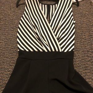 Black and white romper